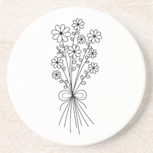 Posavasos Bouquet floral minimalista