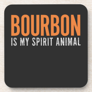 Posavasos Bourbon Es Mi Animal Espiritual Vintage Personaliz