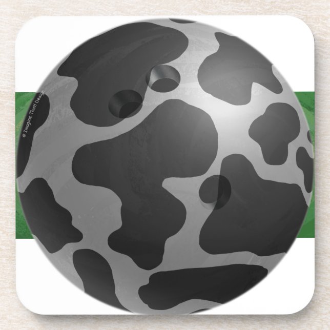 Posavasos Bowling Ball Cow Gray (Frente)