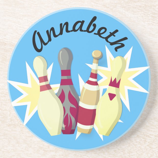 Posavasos Bowling de estilo vintage (Frente)