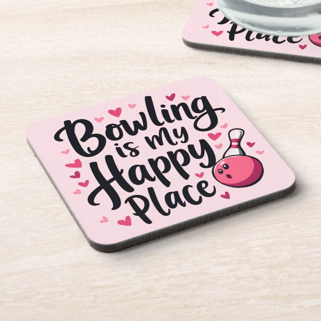 Posavasos Bowling Lover Cute Retro Aesthetic Sports Design (Lado Izquierdo)