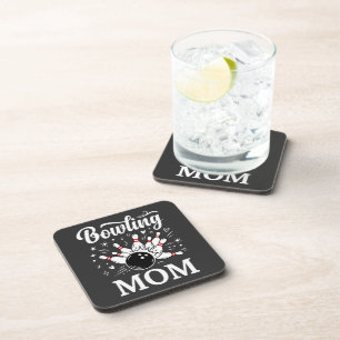 Posavasos Bowling Mamá Pins Corazón Divertido Liga Día de la