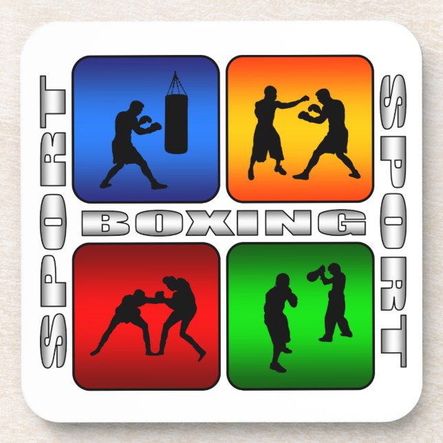 Posavasos Boxeo espectacular (Frente)