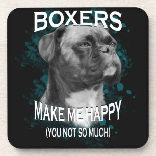 Posavasos Boxer Dog Animal Aovers Art Textos