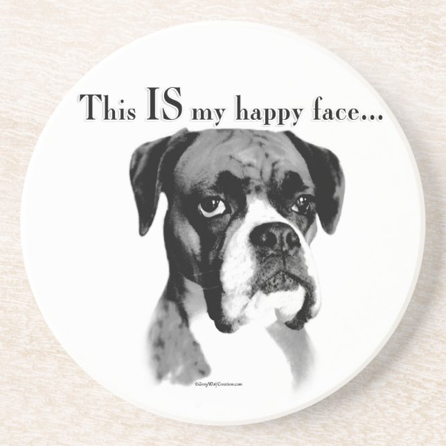 Posavasos Boxer Happy Face (Frente)