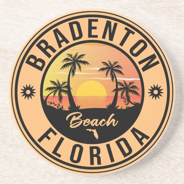 Posavasos Bradenton Florida Souvenir Beach Vintage Travel (Frente)