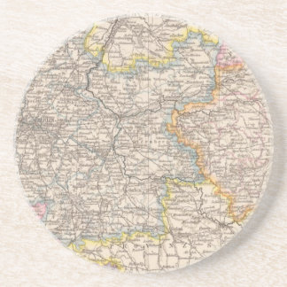Posavasos Brandemburgo, seleccione el mapa del Atlas