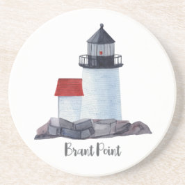 Posavasos Brant Point Lighthouse Sandstone Coaster
