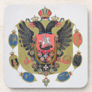 Posavasos Brazos y escudo del estado de Rusia imperial, f