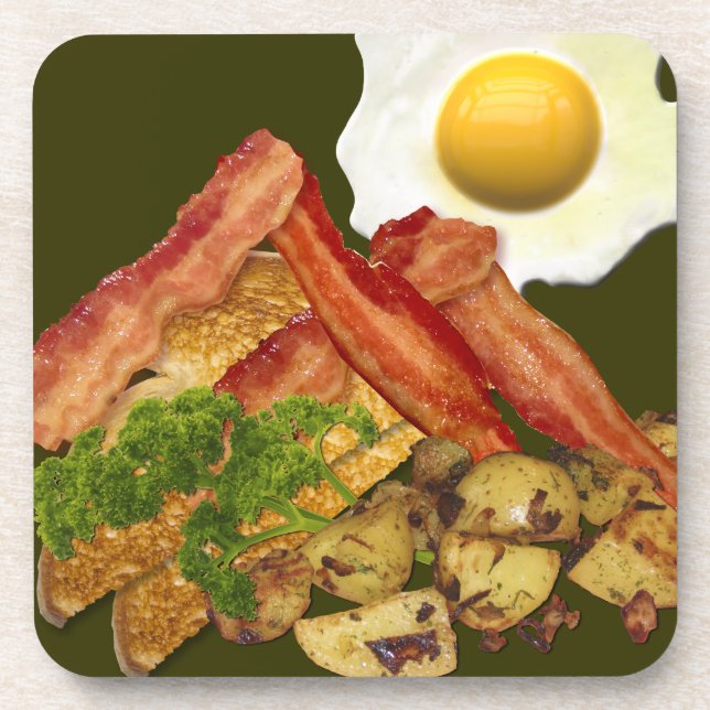 Posavasos Breakfast Landscape Bacon Eggs (Frente)