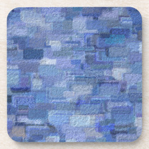 Posavasos Brick Abstract Winter Blues