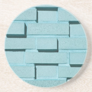 Posavasos Brick, Rock, Stone Series—Aqua Brick Coaster