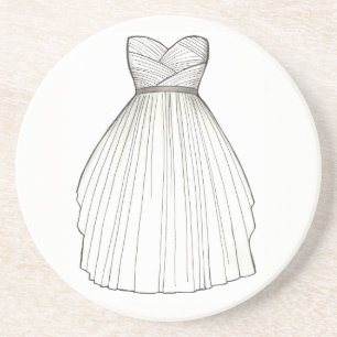 Posavasos BRIDE White Bridal Gown Wedding Princess Dress