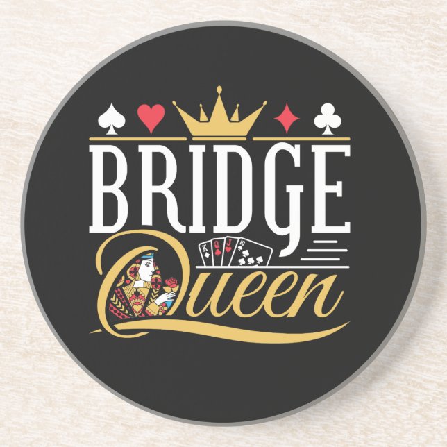 Posavasos Bridge Queen Card Game Women (Frente)