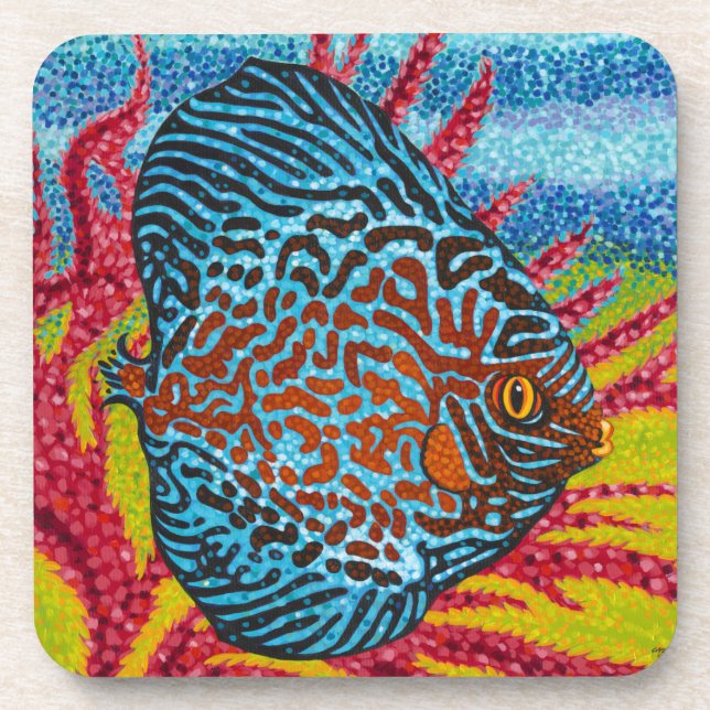Posavasos Brillante pescado tropical II (Frente)