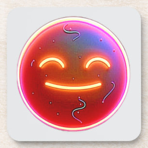 Posavasos Brillo de Alegría: Emoticono Digital