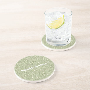 Posavasos Brillo Verde Reluciente