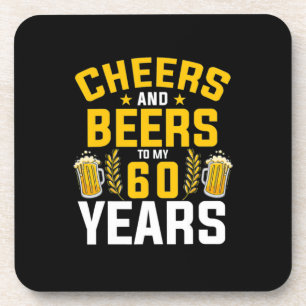 Posavasos Brindis De Cerveza Y Cervezas A Mis 60 Años Cumple
