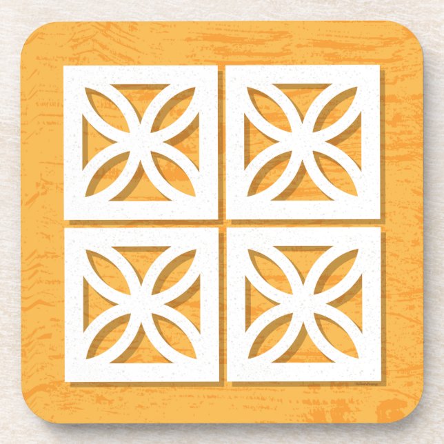 Posavasos Brisa Moderna De Mediados Del Siglo Bloquea Las Al (Frente)