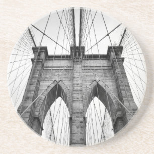 Posavasos Brooklyn Bridge Architects Black & White Photo