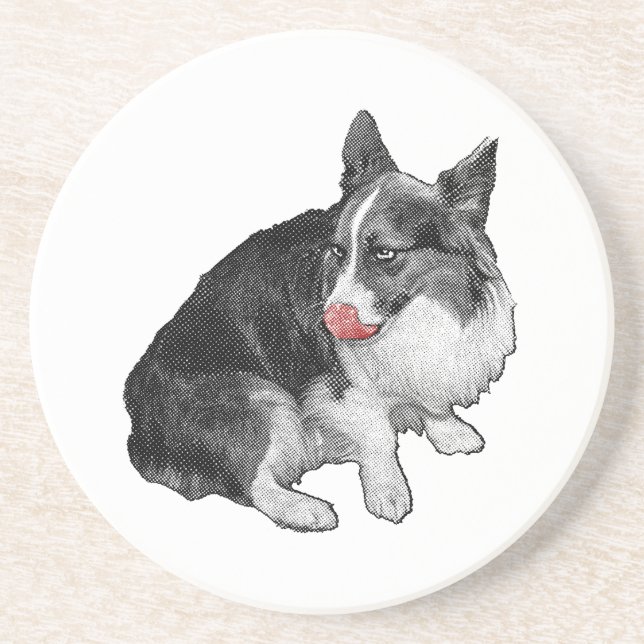 Posavasos Brote de cacao, punta de escarlata (Frente)