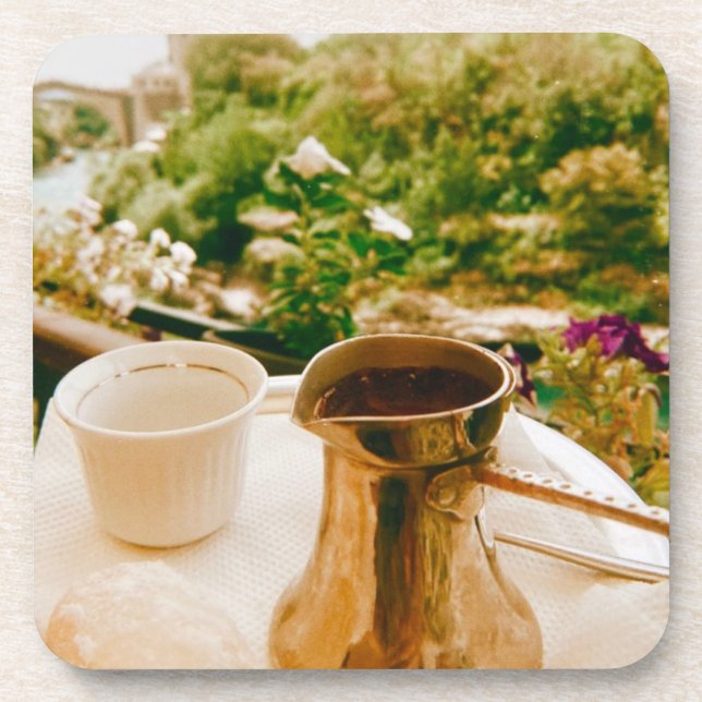 Posavasos Brote de café bosnio en Mostar (Frente)