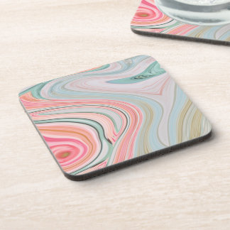 Posavasos brote de mármol verde de arcoiris rosa de la menta