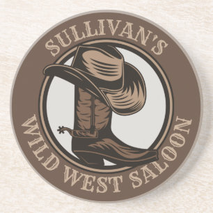 Posavasos Brotes de Cowboy West Saloon personalizados