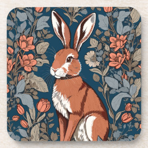 Posavasos Brown Hare William Morris Inspiró Floral