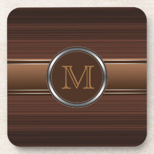 Posavasos Brown profesional liso raya el monograma