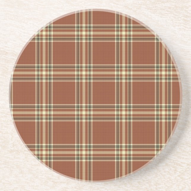 Posavasos Brown Tartan Coaster (Frente)