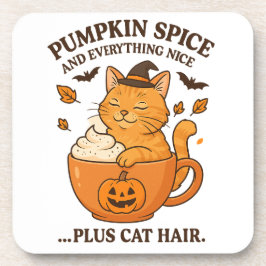 Posavasos Bruja de gato jengibre - Diseño de Halloween lindo