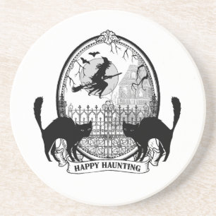 Posavasos bruja de Halloween moderna