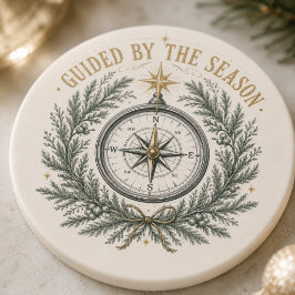 Posavasos Brújula de pino de Navidad Bebida Decoración de in