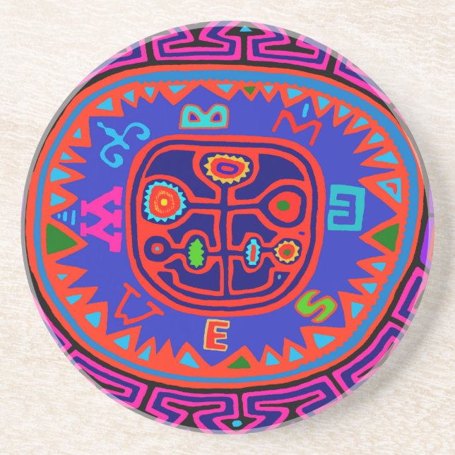 Posavasos Brújula Mola India Kuna (Frente)