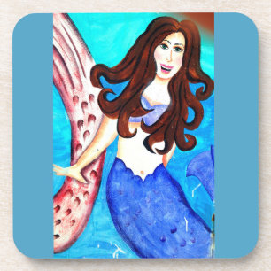 Posavasos brunette cola azul sirena bebebedor montaña