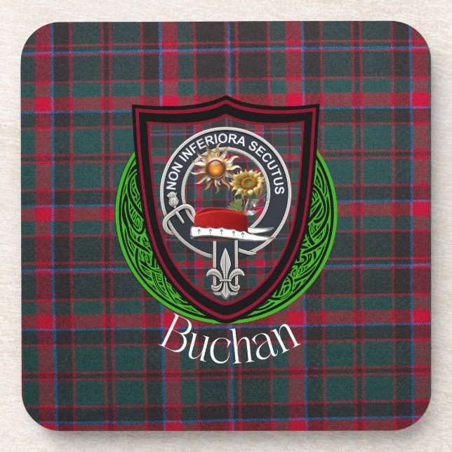 Posavasos Buchan Scottish Clan Tartan & Crest (Frente)