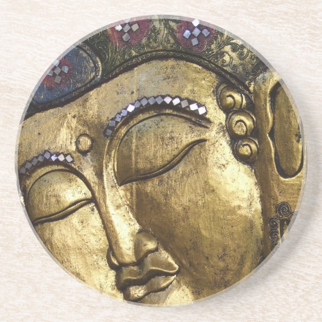 Posavasos Buda de oro bendiciendo amor Inspirador (Frente)