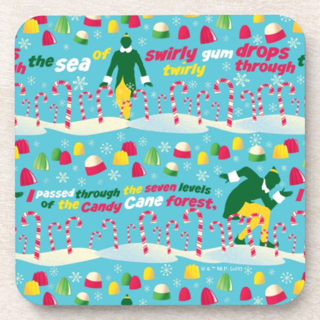 Posavasos Buddy the Elf Candy Pattern (Frente)