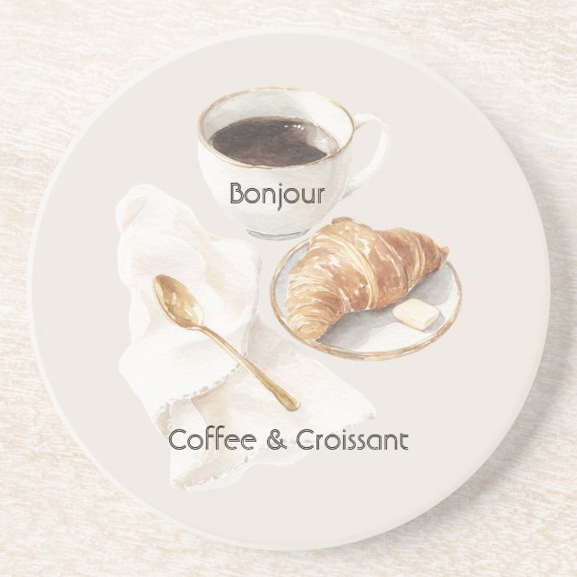 Posavasos Buen día Croissant & Café   (Frente)