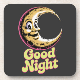 Posavasos Buena Noche Retro Moon Duro Aluminio Plástico