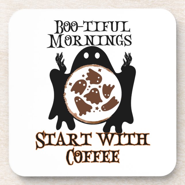 Posavasos Buenos días Comenzar con café.w (Frente)