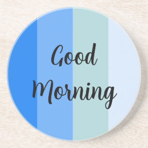 Posavasos Buenos días con rayas azules