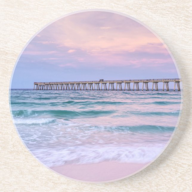 Posavasos Buenos días Navarre Beach Pier (Frente)