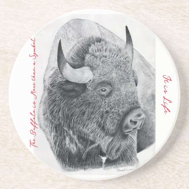 Posavasos Búfalo Americano (Frente)
