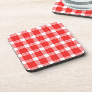 Posavasos Búfalo Rojo Blanco Cuadros Fiesta Pícnic Clásico