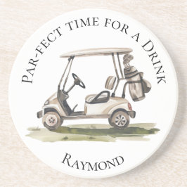 Posavasos Buggy Amante del Golf Par-fecto Momento para una B