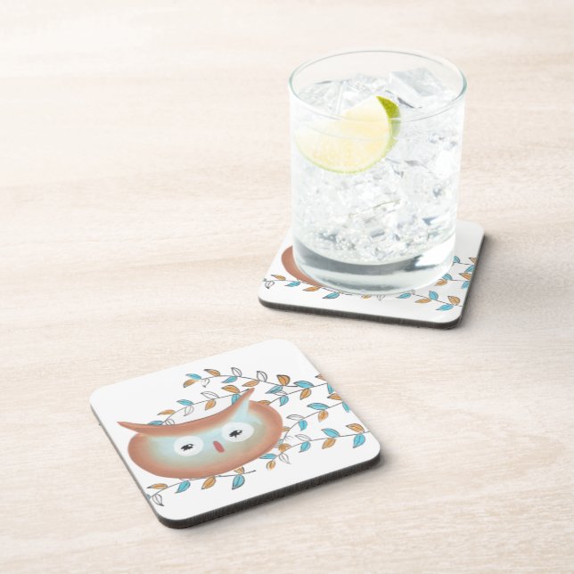 Posavasos Búho Cork Coasters (Lado Derecho)