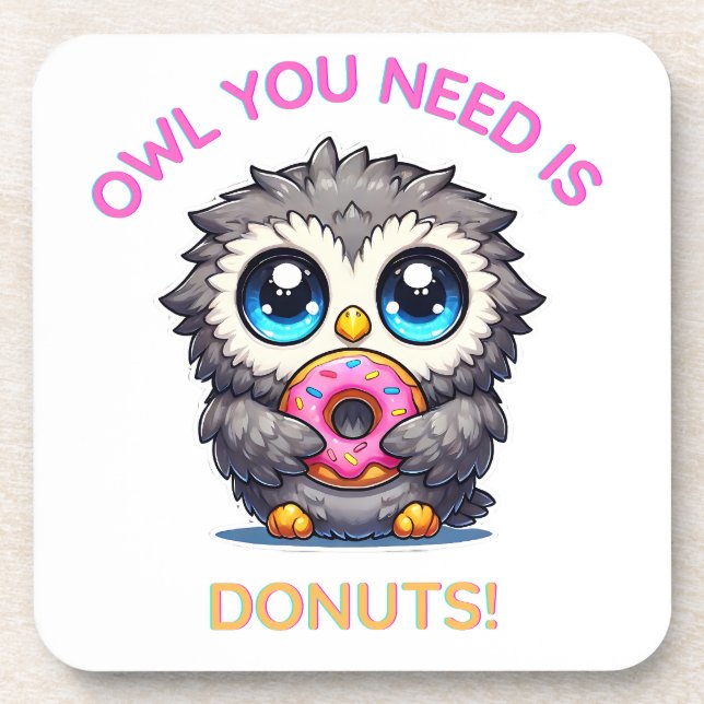 Posavasos Búho lindo que necesitas es una montaña rusa de pl (Frente)