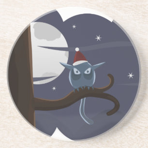 Posavasos búho navidad temible